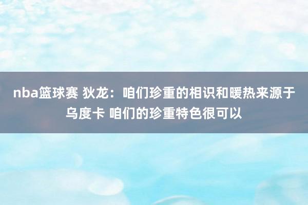 nba篮球赛 狄龙：咱们珍重的相识和暖热来源于乌度卡 咱们的珍重特色很可以