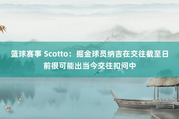 篮球赛事 Scotto：掘金球员纳吉在交往截至日前很可能出当今交往扣问中